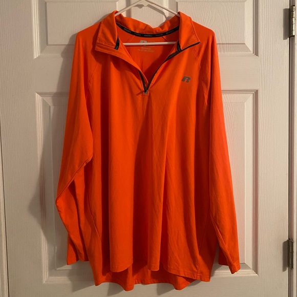 Russell Athletic High Visibility 3/4 Zip Running/Training Jacket Reflective - Picture 1 of 13